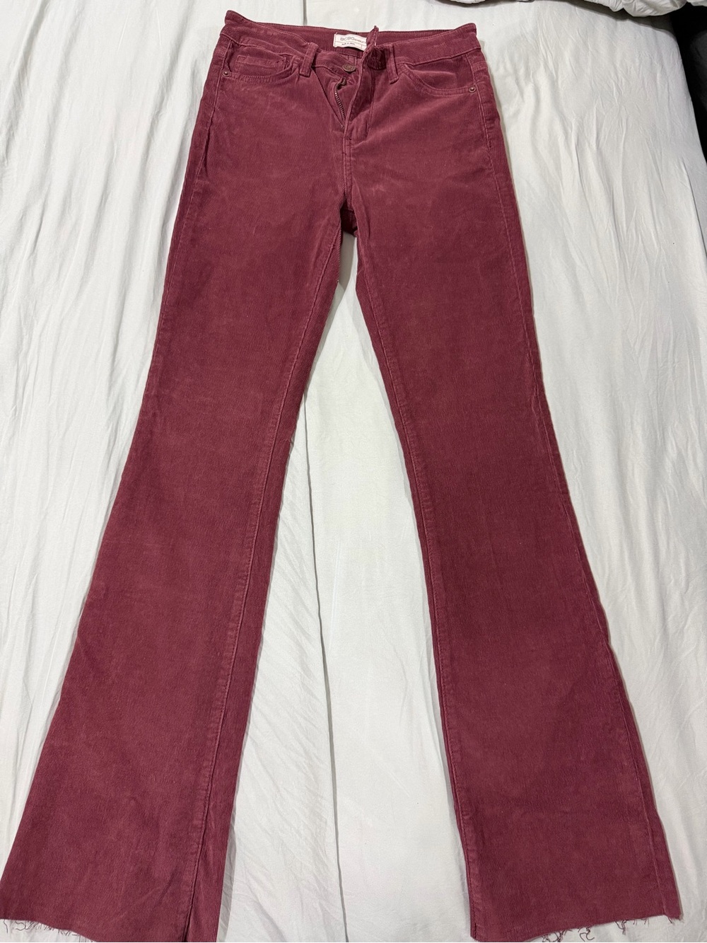 BCBGeneration Wine Corduroy Flare Jeans